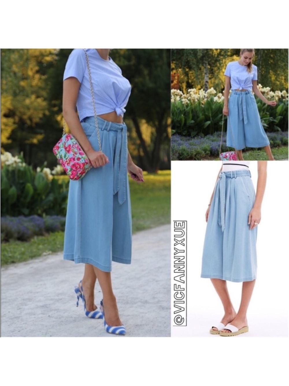 Armani Exchange denim culottes 00